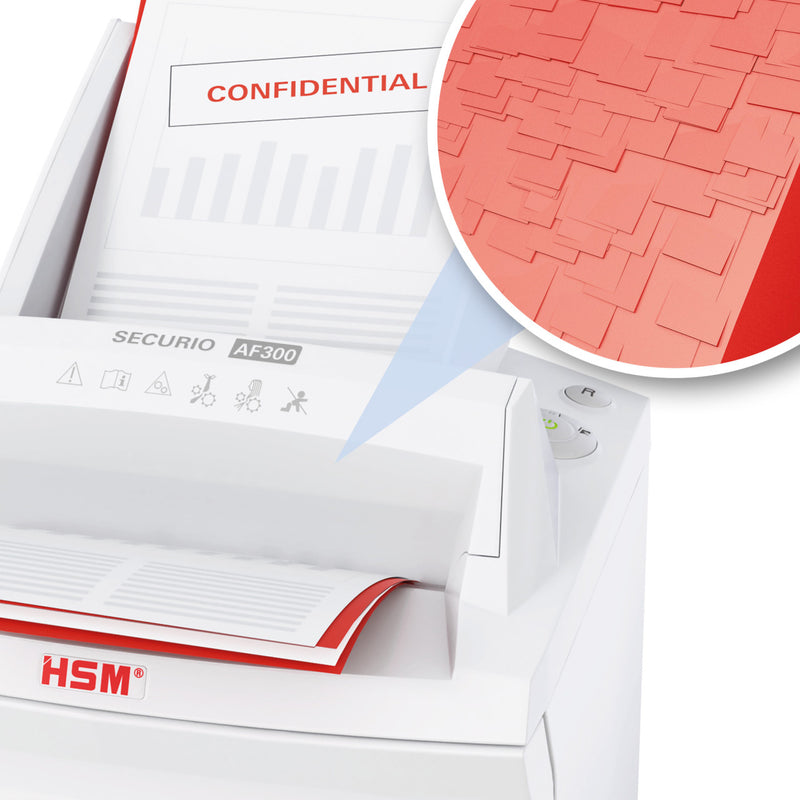 HSM SECURIO AF300 1/32 x 7/16 AutoFeed Cross Cut Document Shredder - HSM2095