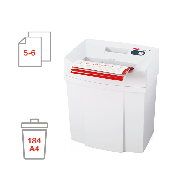 HSM Pure 120 5/32 x 1 Cross Cut Document Shredder - HSM2313