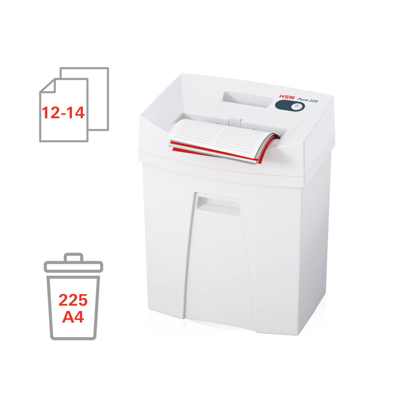 HSM Pure 220 Strip Cut Shredder for General Shredding