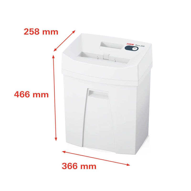 HSM Pure 220 5/32 x 1 Cross Cut Document Shredder - HSM2323