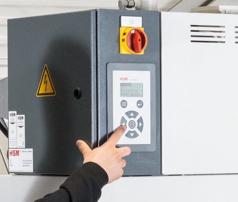 HSM Powerline SP 4040 V - 1/4 x 2 Industrial Shredder and Baler - HSM3514