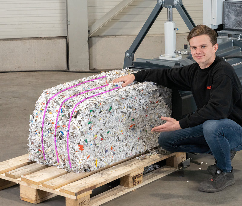 HSM Powerline SP 5088 - 7/16 x 1 1/2 - 3 5/32 Industrial Shredder and Baler - HSM365511