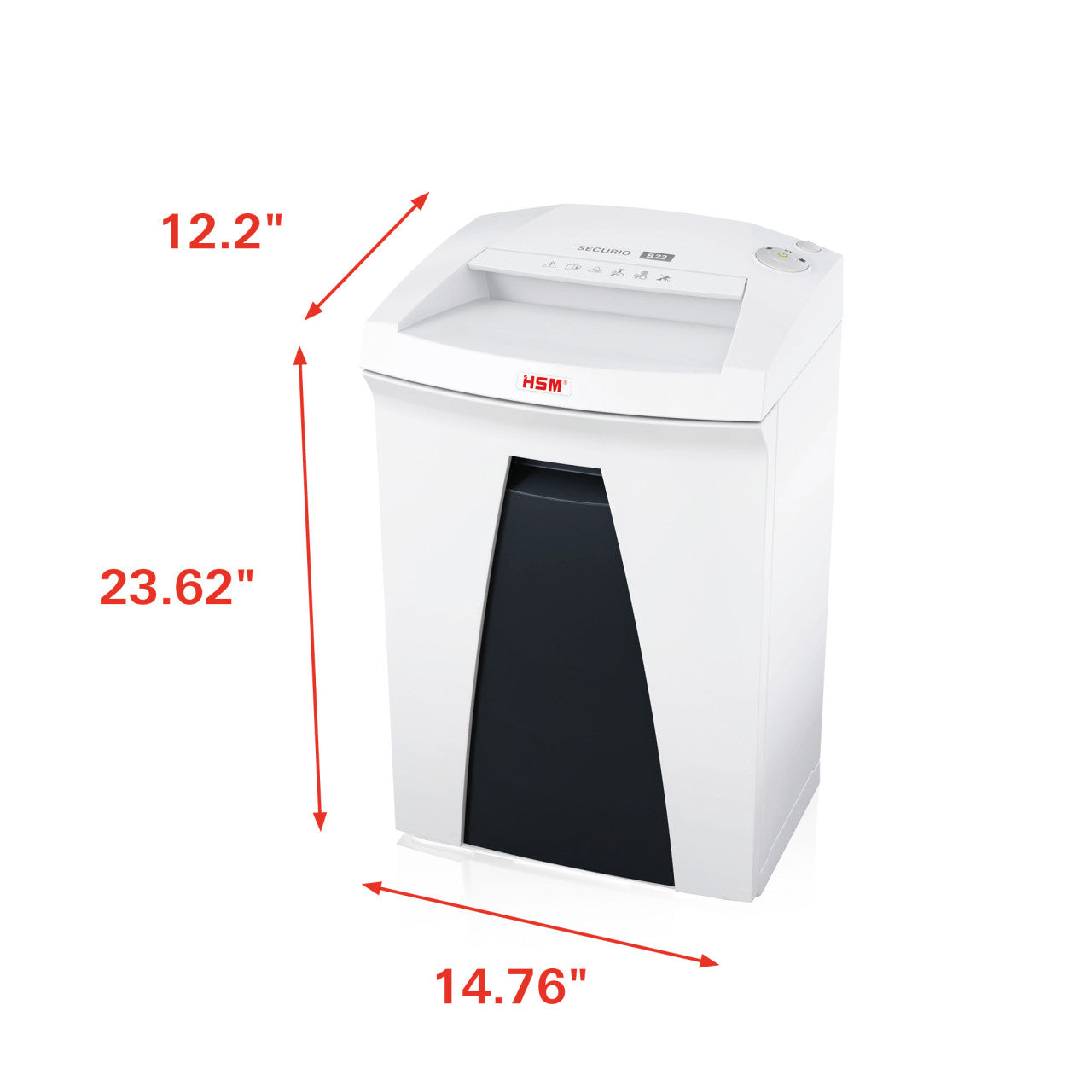 HSM SECURIO B22 1/4 Inch Strip Cut Document Shredder - HSM1831