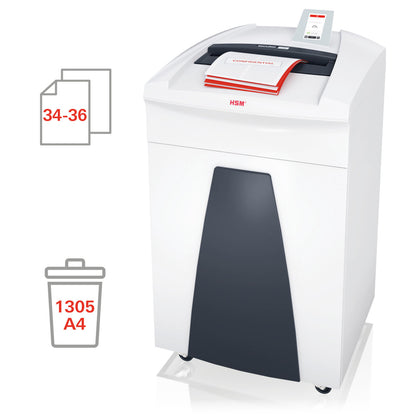 HSM SECURIO P36i 1/8 Inch Strip Cut Document Shredder - HSM1850