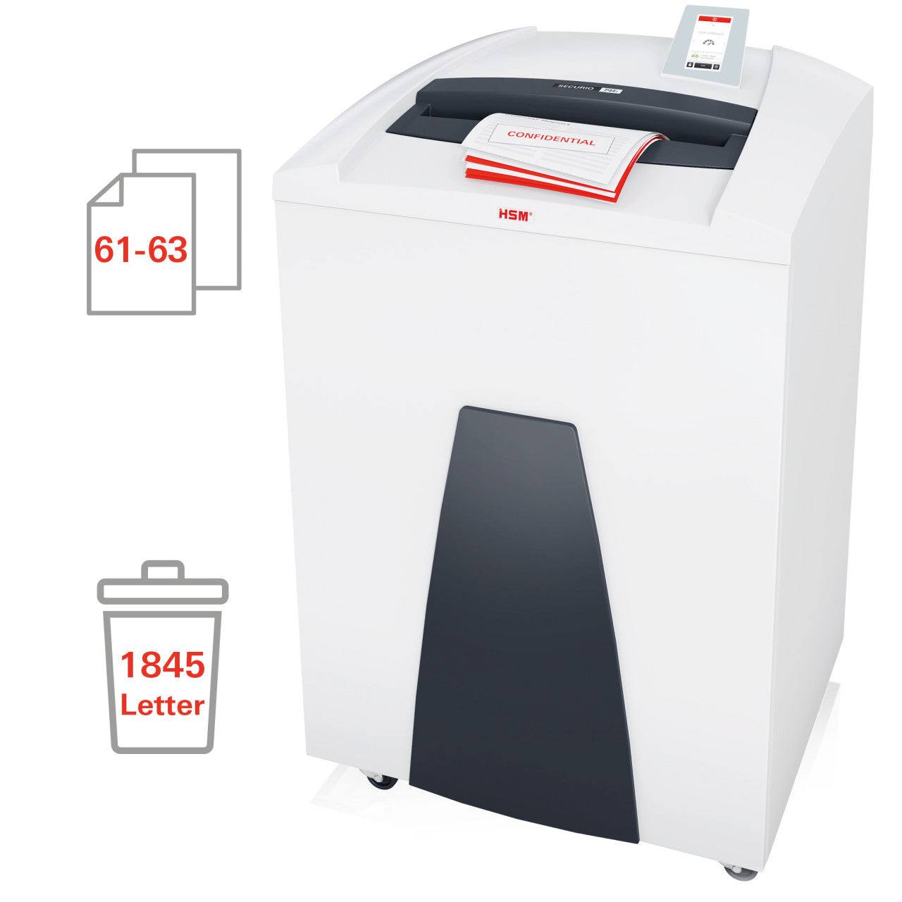 HSM SECURIO P44i 1/8 Inch Strip Cut Document Shredder - HSM1870