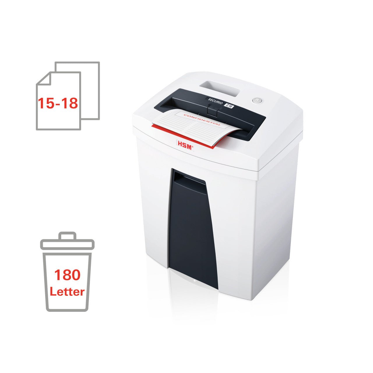 HSM SECURIO C16 1/4 inch Strip Cut Document Shredder - HSM1901