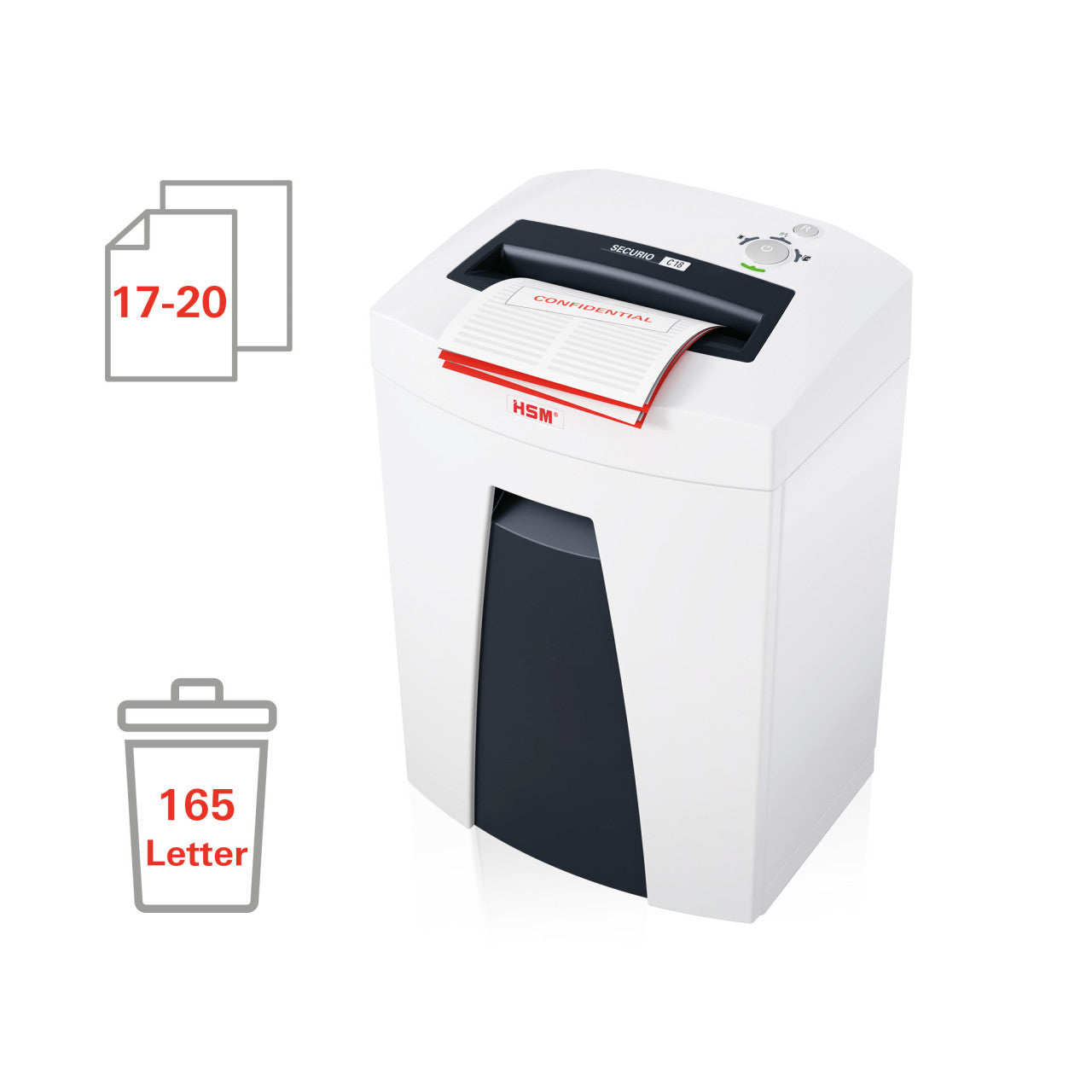 HSM SECURIO C18 1/4 inch Strip Cut Document Shredder - HSM1911