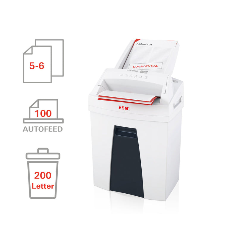 HSM SECURIO AF100 5/32 x 1 AutoFeed Document Shredder - HSM2063