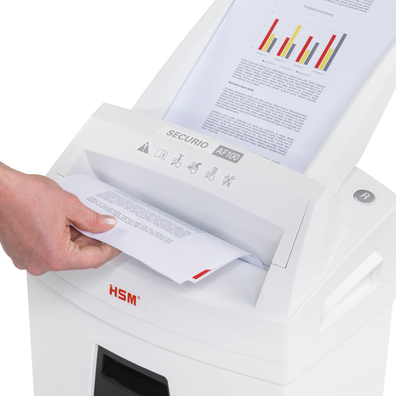 HSM SECURIO AF100 5/32 x 1 AutoFeed Document Shredder - HSM2063
