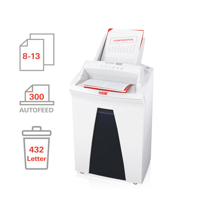 HSM SECURIO AF300 1/16 x 5/8 AutoFeed Document Shredder - HSM2092