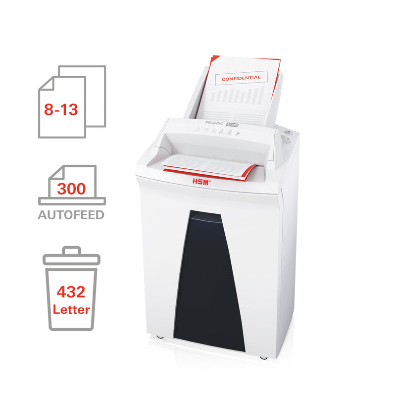 HSM SECURIO AF300 1/16 x 5/8 AutoFeed Document Shredder - HSM2092