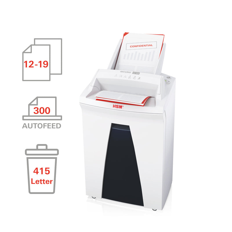HSM SECURIO AF300 3/16 x 1 1/8 AutoFeed Document Shredder - HSM2093