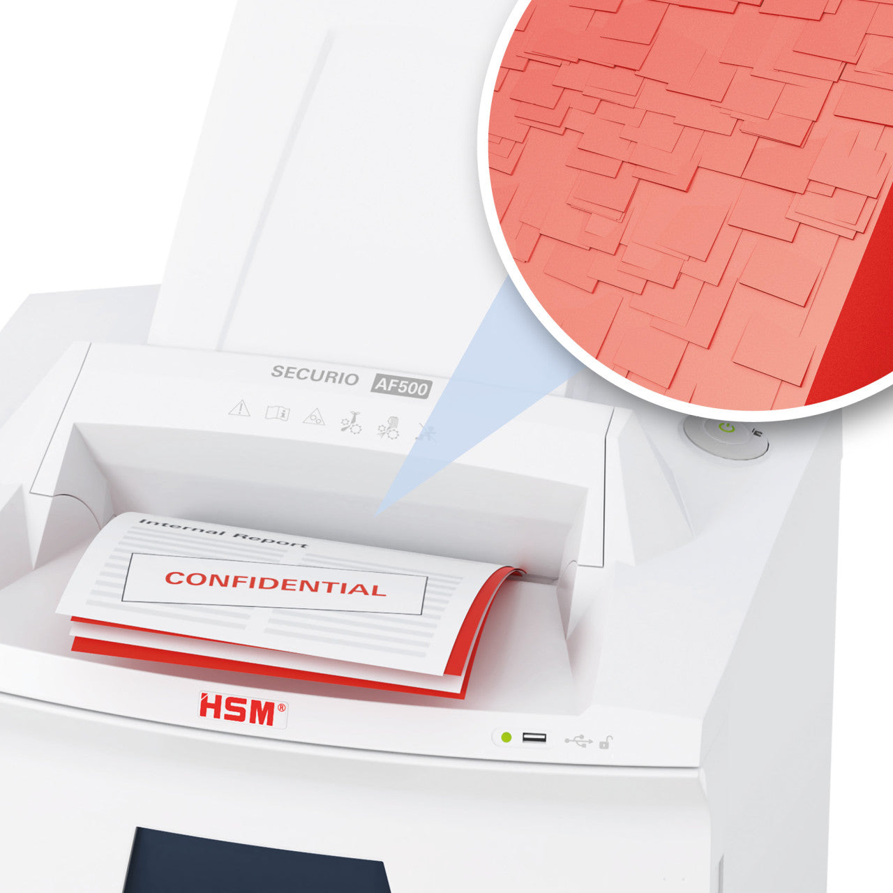 HSM SECURIO AF500 1/16 x 5/8 AutoFeed Cross Cut Document Shredder - HSM2102