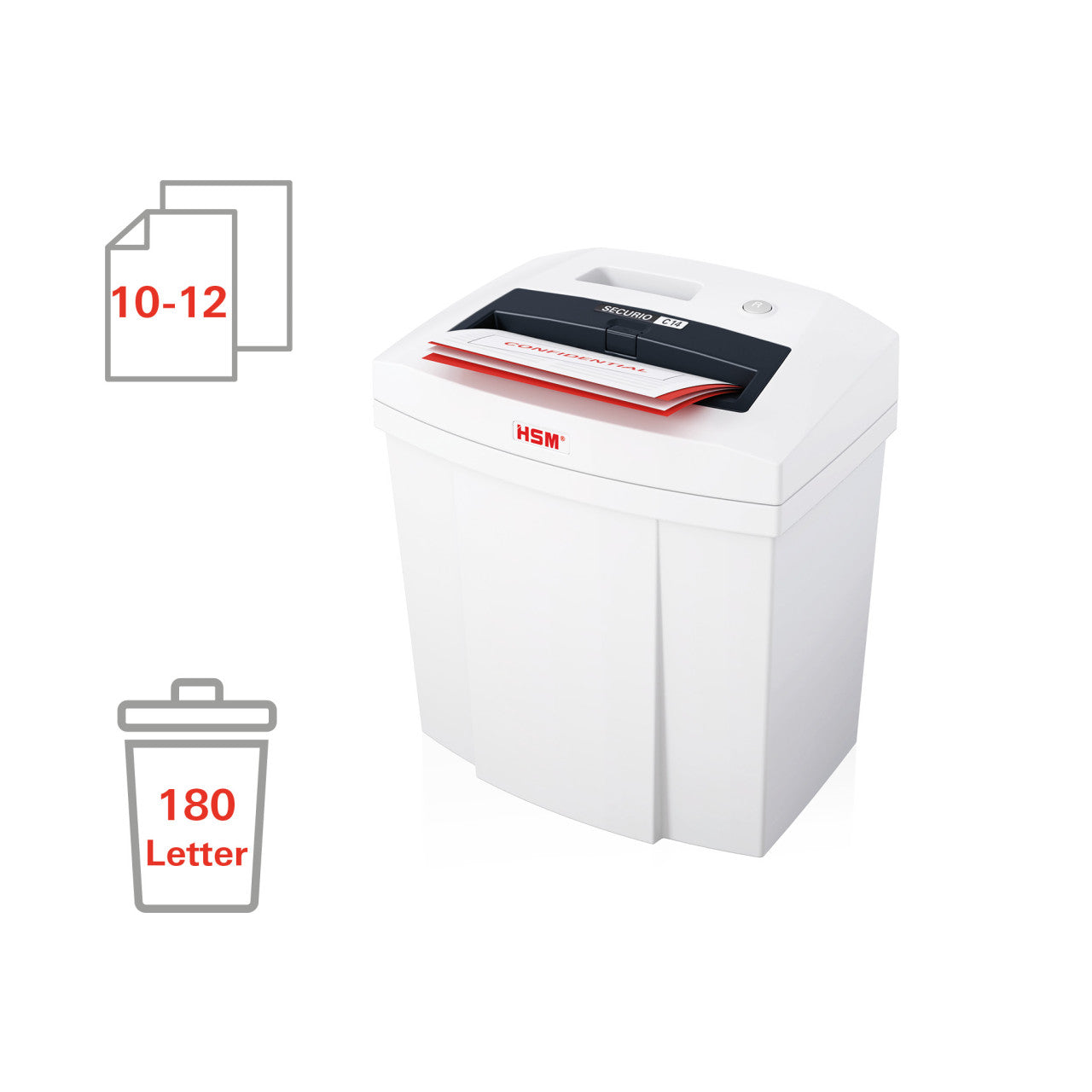HSM SECURIO C14 1/8 Inch Strip Cut Document Shredder - HSM2250
