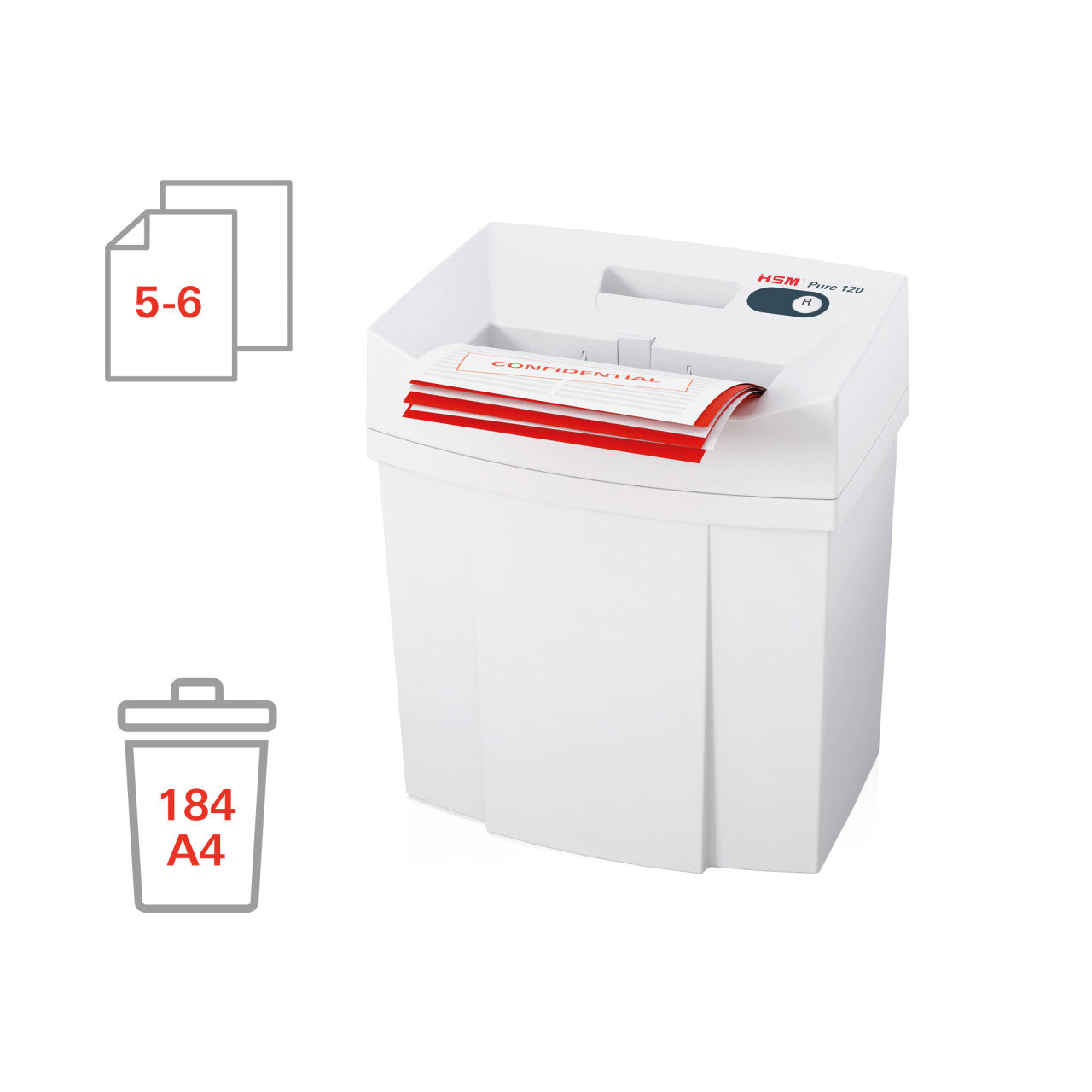 HSM Pure 120 5/32 x 1 Cross Cut Document Shredder - HSM2313