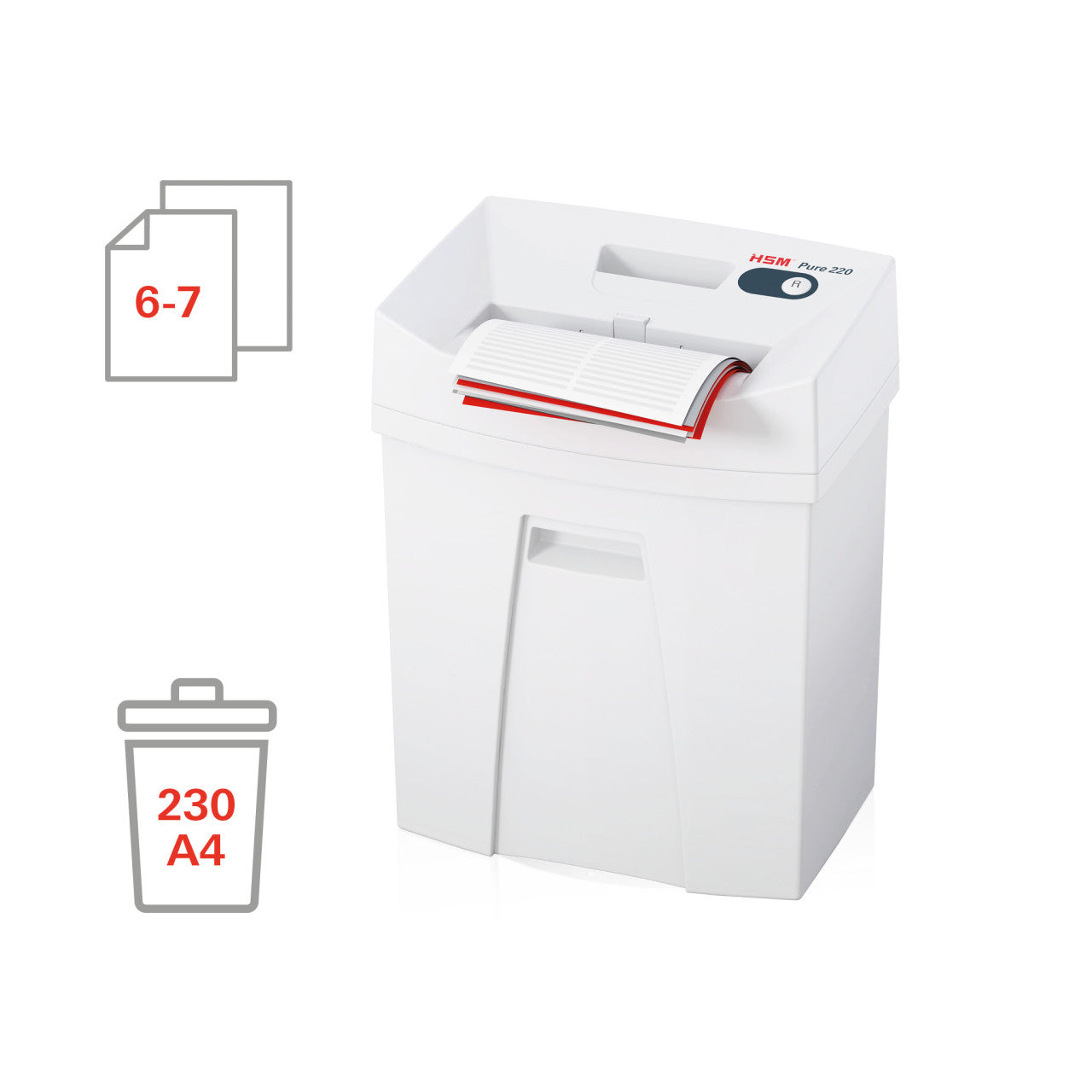 HSM Pure 220 5/32 x 1 Cross Cut Document Shredder - HSM2323