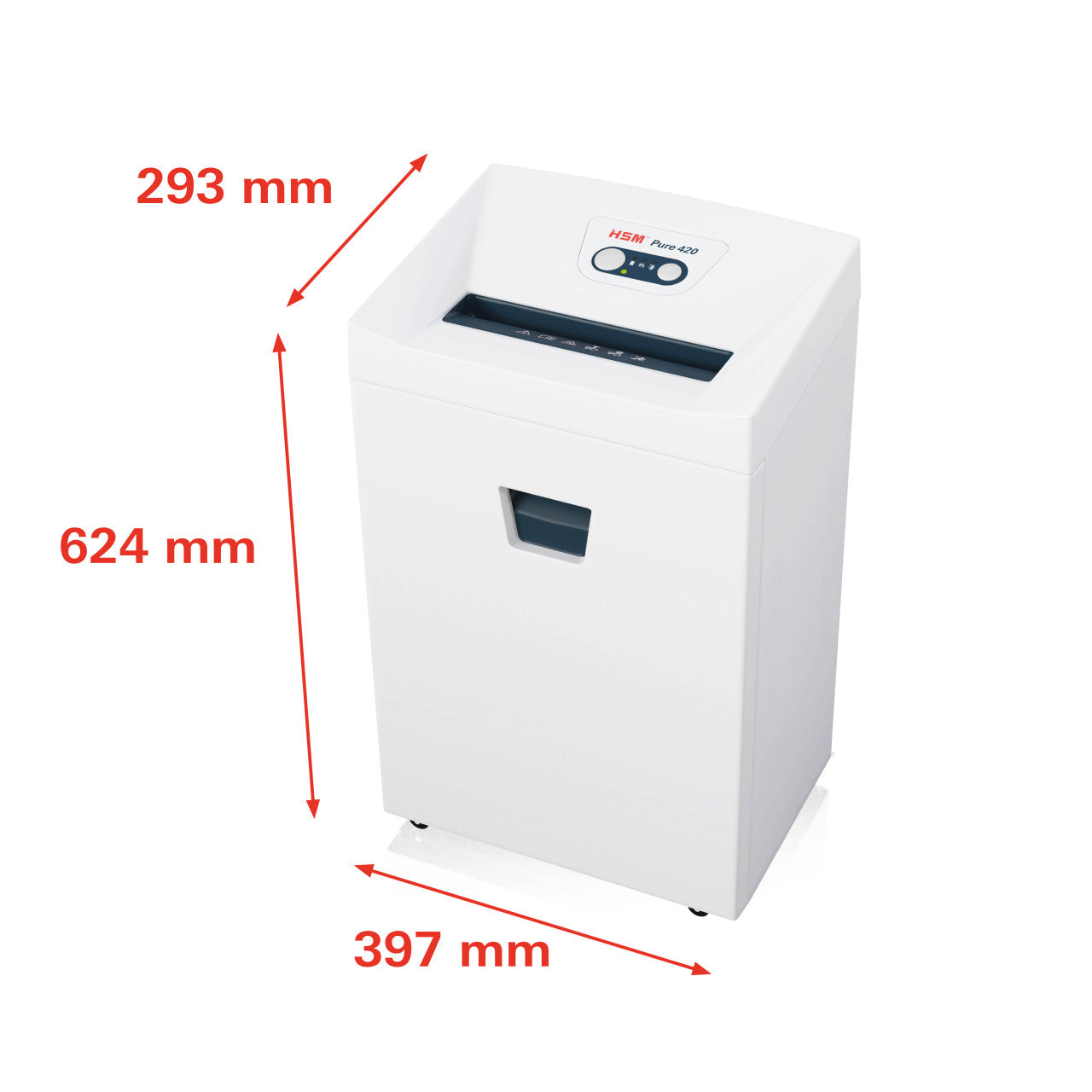 HSM Pure 420 1/4 inch Strip Cut Document Shredder - HSM2341