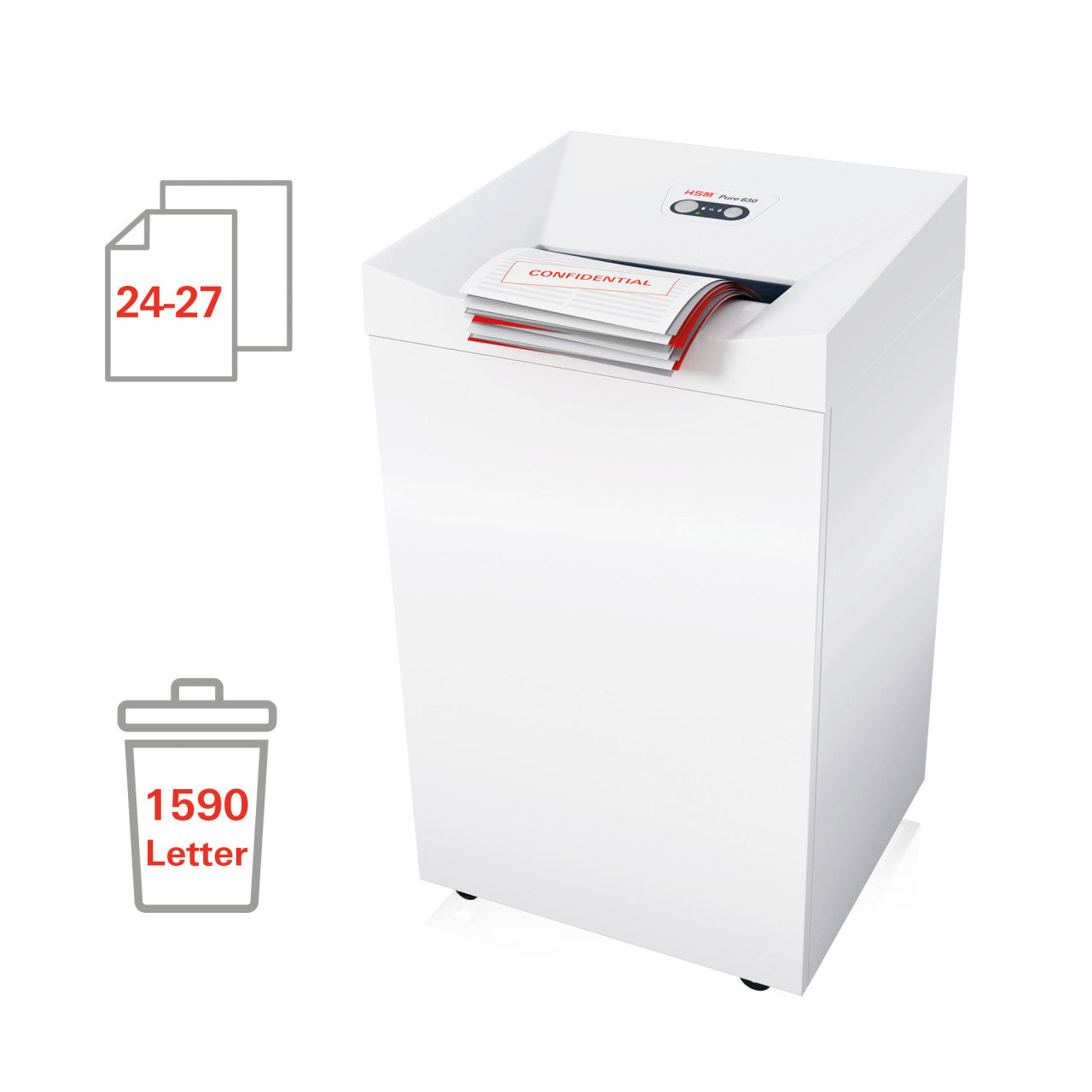 HSM Pure 630 3/16 x 1 1/8 Document Shredder - HSM2363