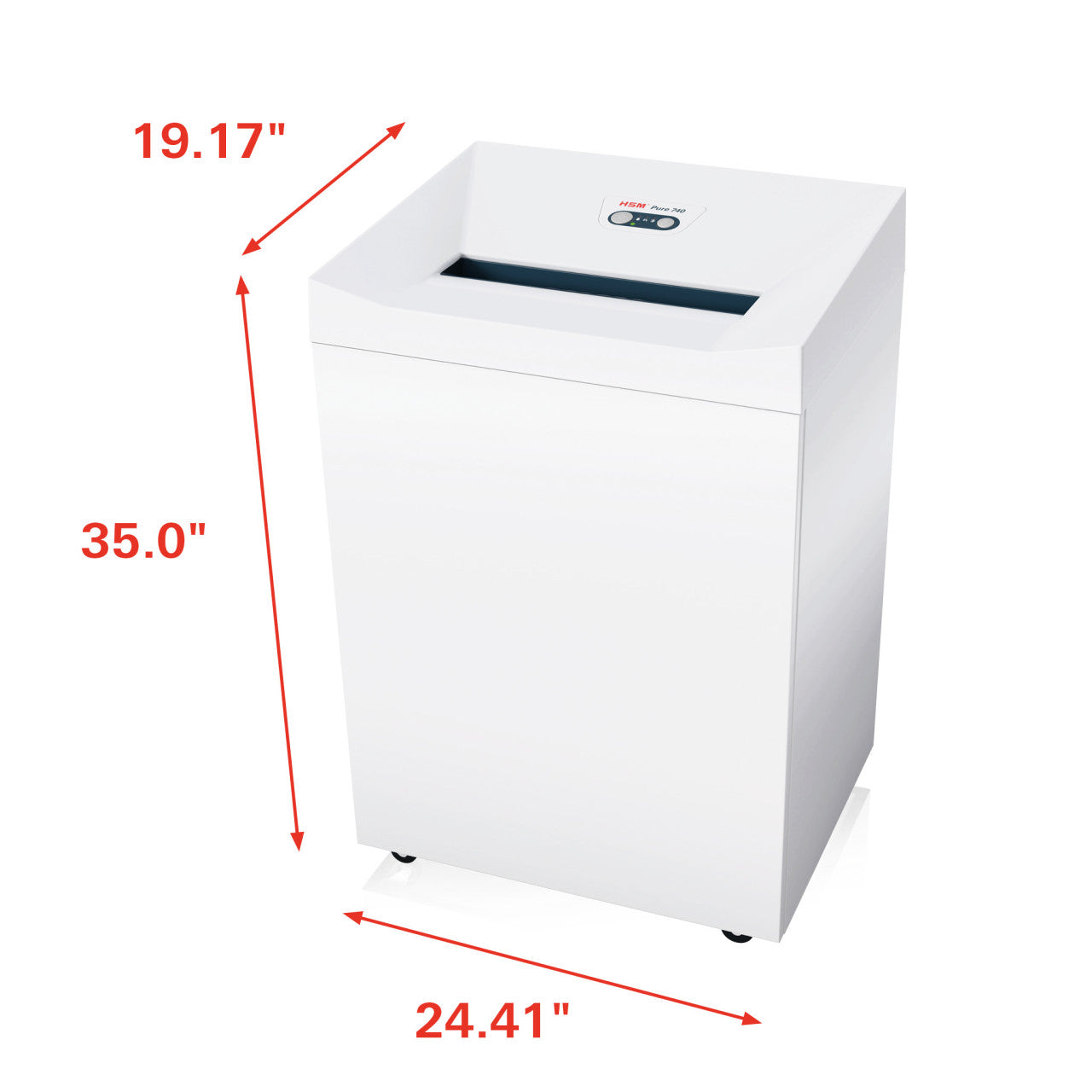 HSM Pure 740 1/4 Inch Strip Cut Document Shredder - HSM2371