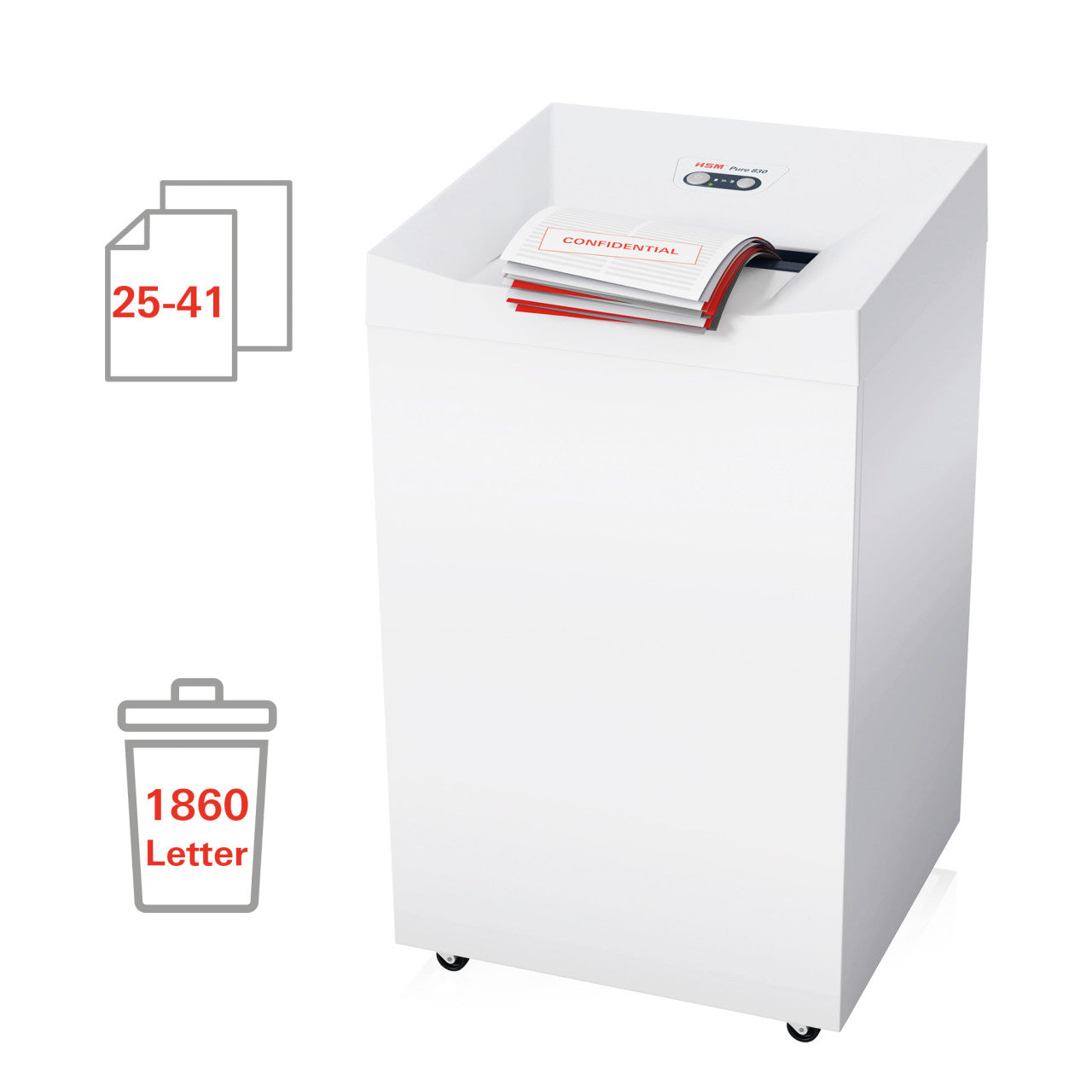 HSM Pure 830 3/16 x 1 1/8 Cross Cut Document Shredder - HSM2383
