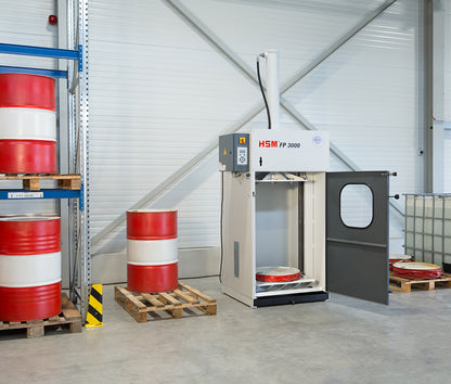 HSM FP 3000 Barrel Press for Efficient Barrel Compressing and Waste Management Solutions
