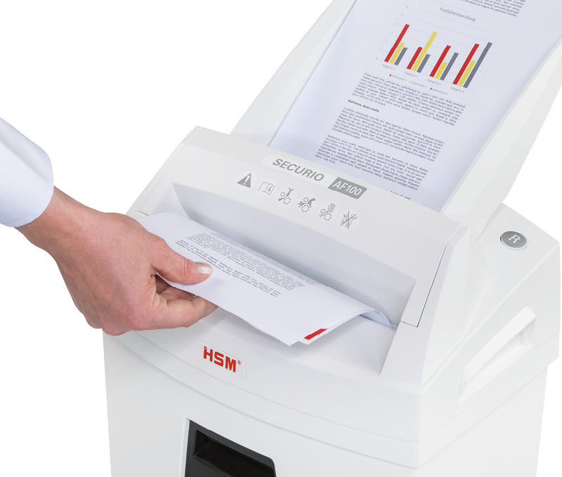 HSM SECURIO AF100 5/32 x 1 AutoFeed Document Shredder - HSM2063